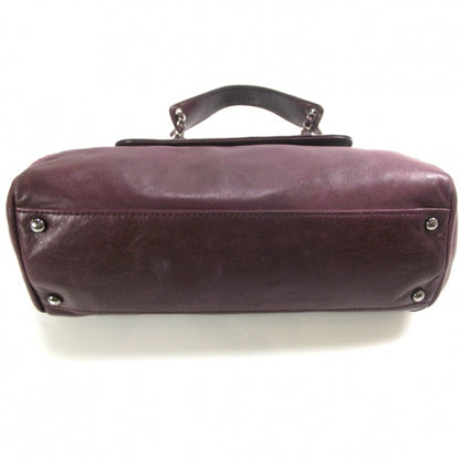 Chanel Leather Lax East West Flap Purple 4 of 11