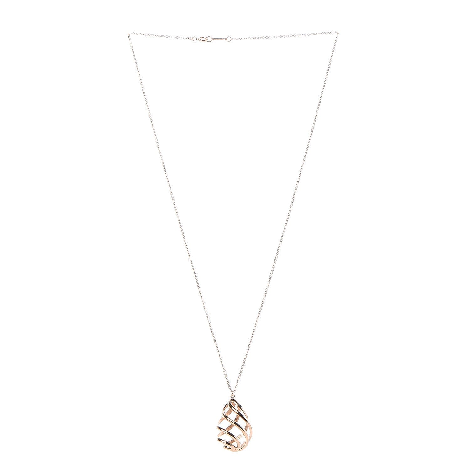 Tiffany 18K Rose Gold Paloma's Venezia Luce Pendant Necklace 3 of 7
