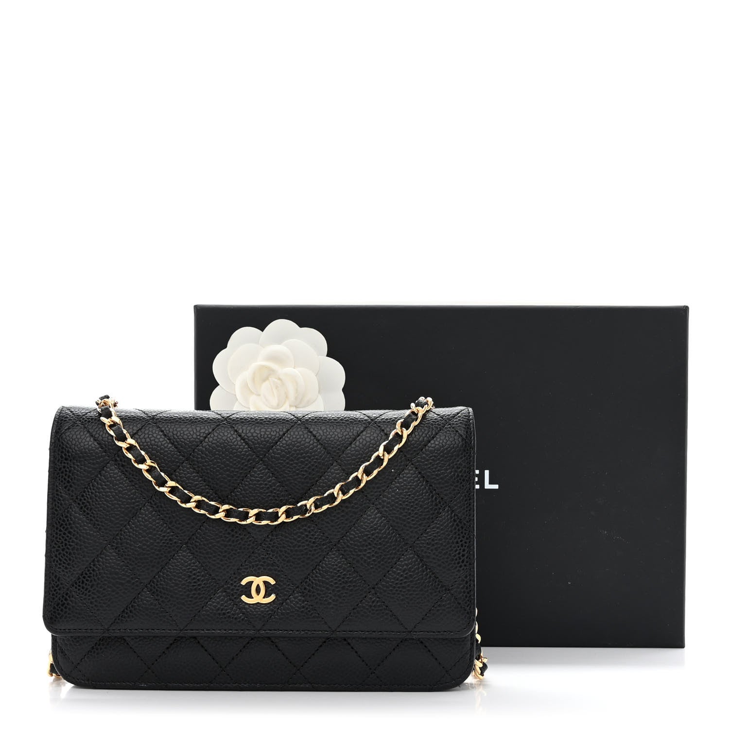 Chanel Caviar Quilted Wallet on Chain WOC Black 3 of 16