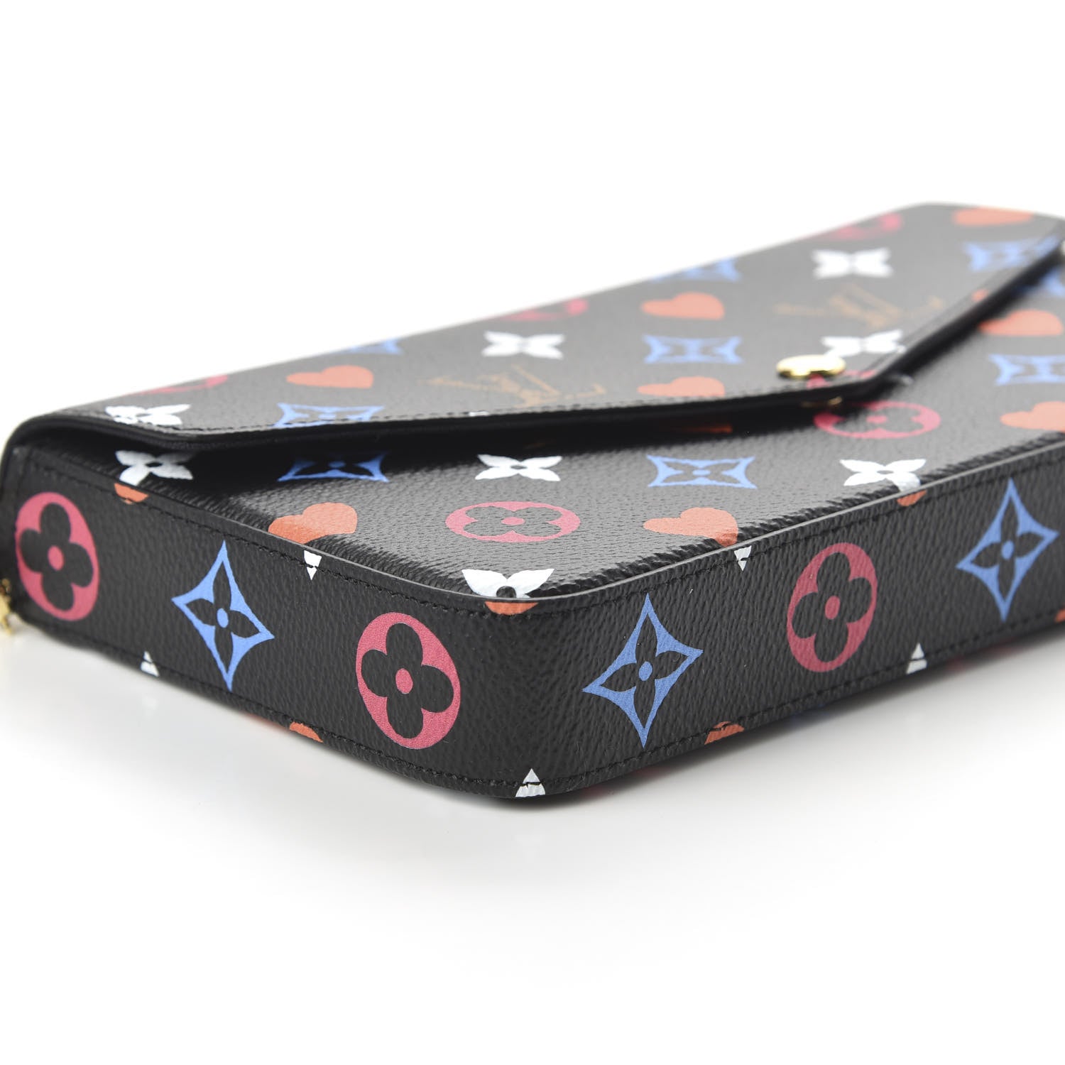 Louis Vuitton Game On Felicie Chain Wallet Black 6 of 10