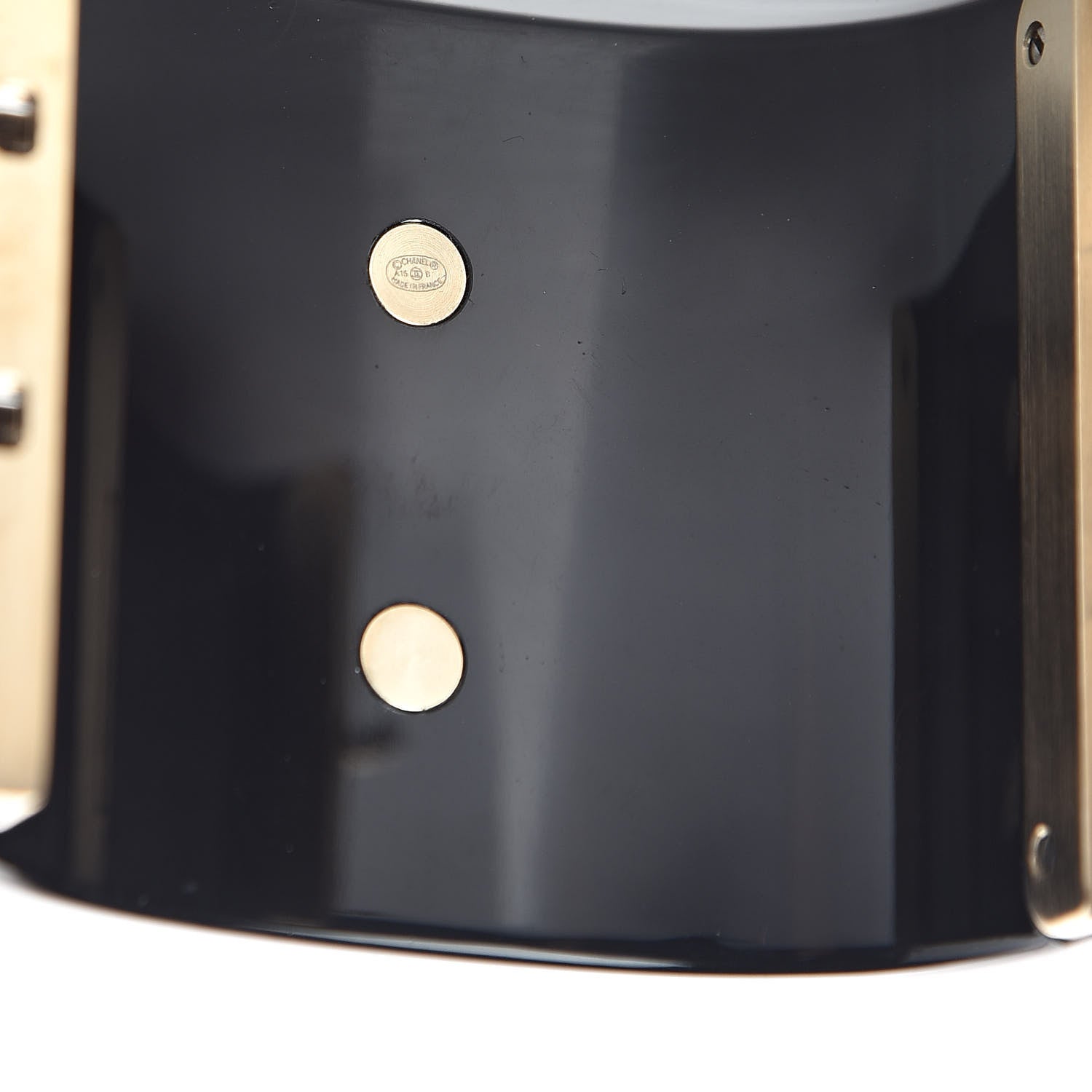 Chanel Resin Baguette Crystal CC Cuff Black 5 of 6