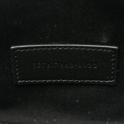 Saint Laurent Grain De Poudre Matelasse Chevron Monogram Envelope Clutch Rouge Legion 7 of 8