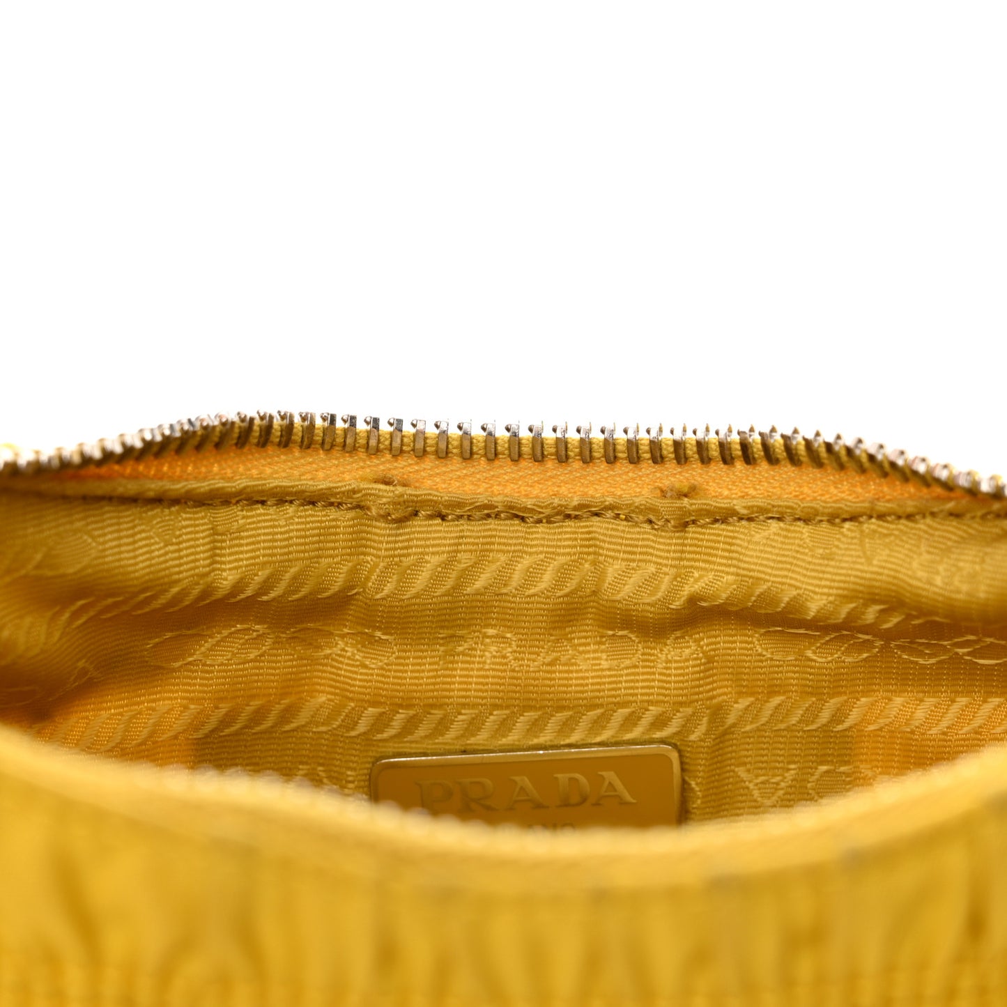 Tessuto Nylon Gaufre Shoulder Bag Giallo