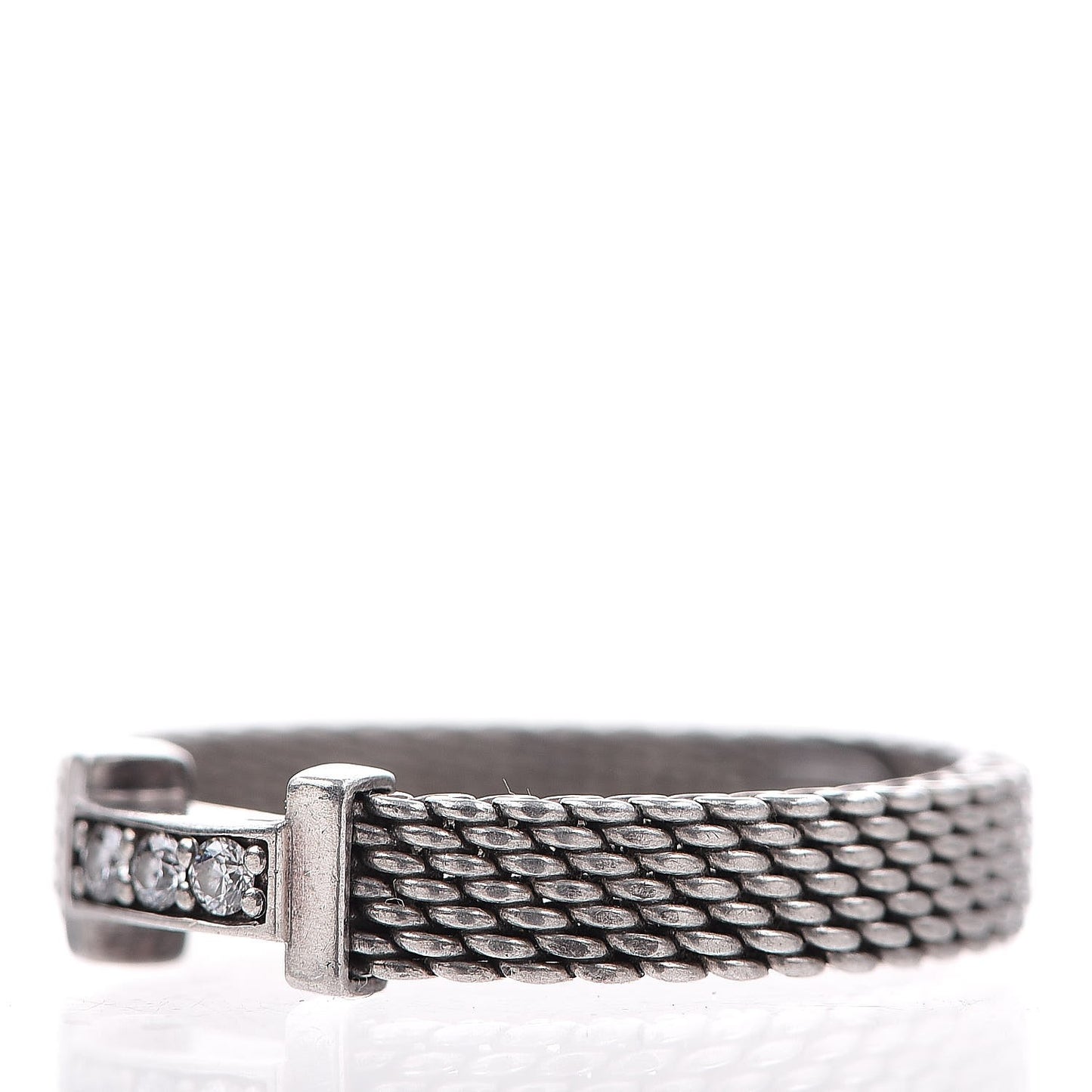 Sterling Silver Diamond Narrow Somerset Ring 52 6
