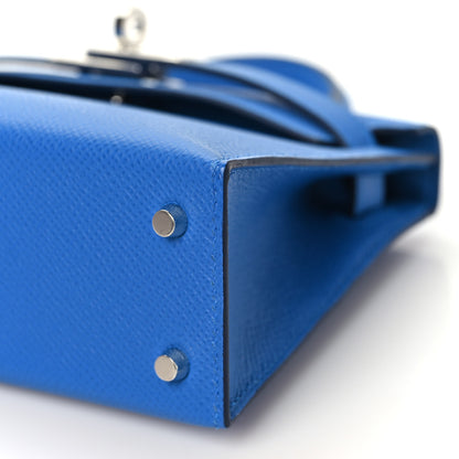 Hermes Epsom Mini Kelly Sellier 20 Bleu Zellige 8 of 9