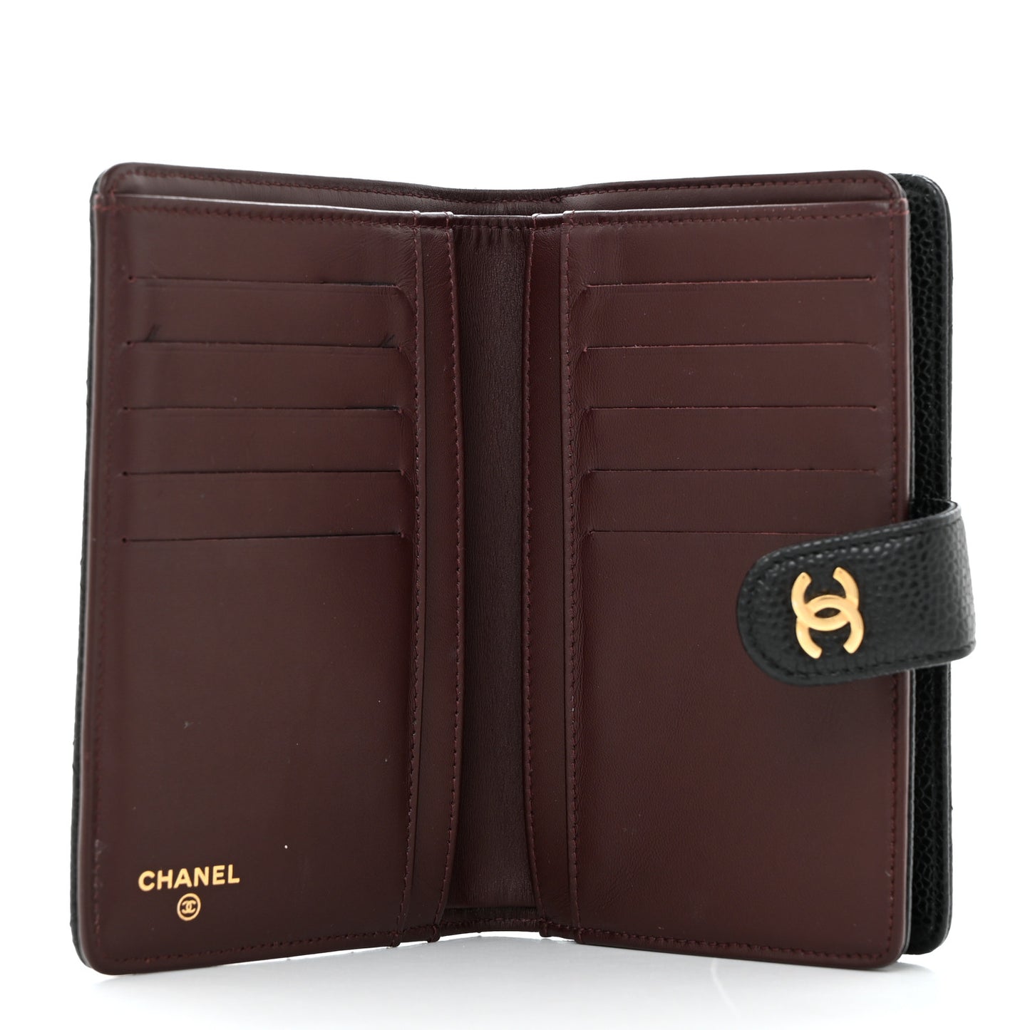 Caviar Quilted Zipped Pocket Wallet Black
