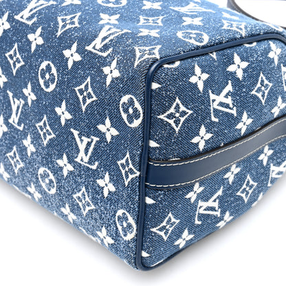 Louis Vuitton Monogram Jacquard Denim Speedy Bandouliere 25 Bleu 9 of 9