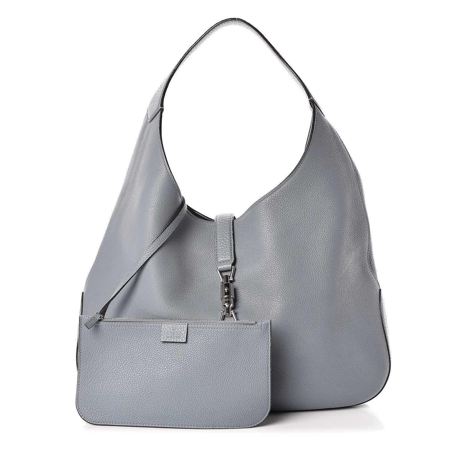 Gucci Soft Grained Calfskin Large Jackie Hobo Light Blue 1 of 15