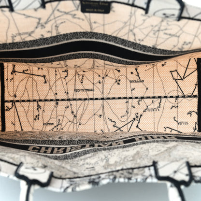 Christian Dior Canvas Embroidered Zodiac Book Tote Latte Multicolor 5 of 9