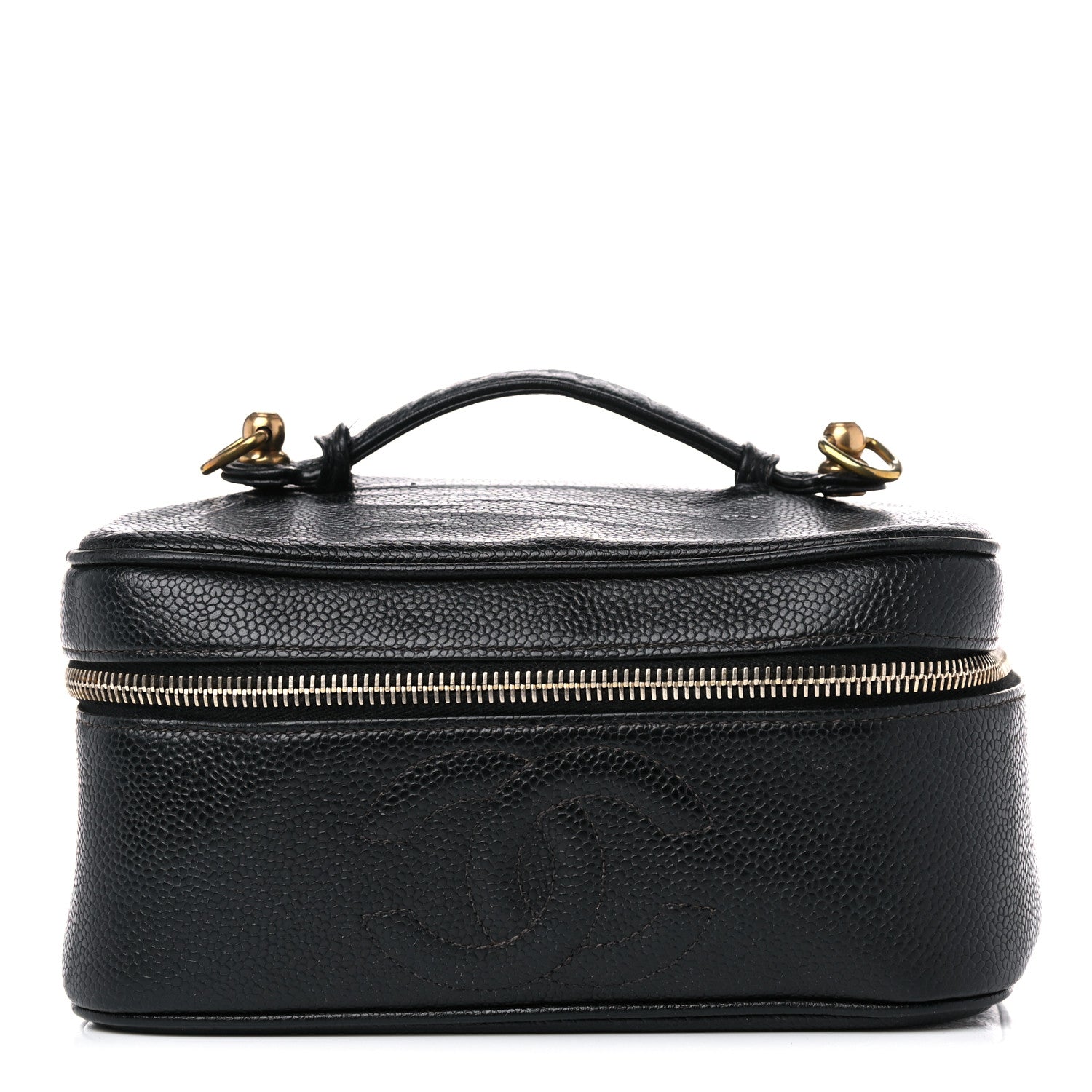 Chanel Caviar CC Vanity Cosmetic Case Black 1 of 16