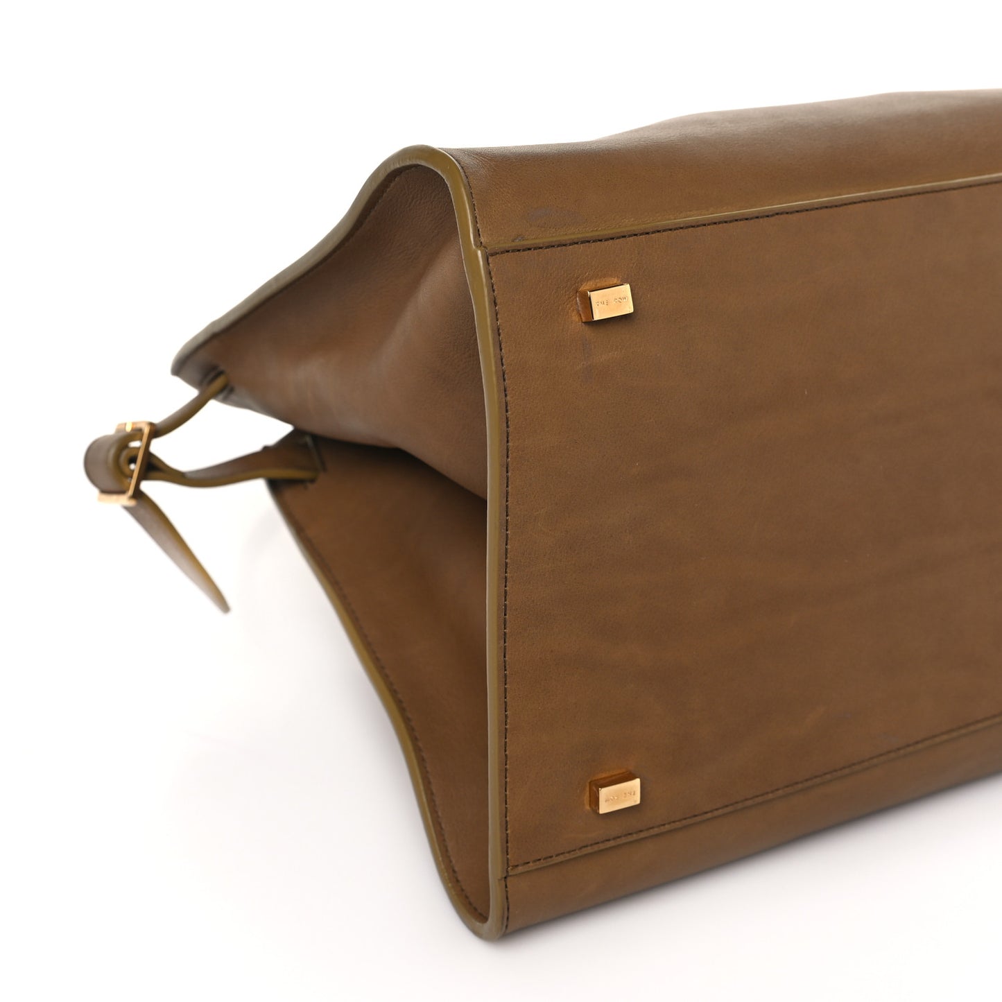 Polished Saddle Calfskin Soft Margaux 15 Muschio