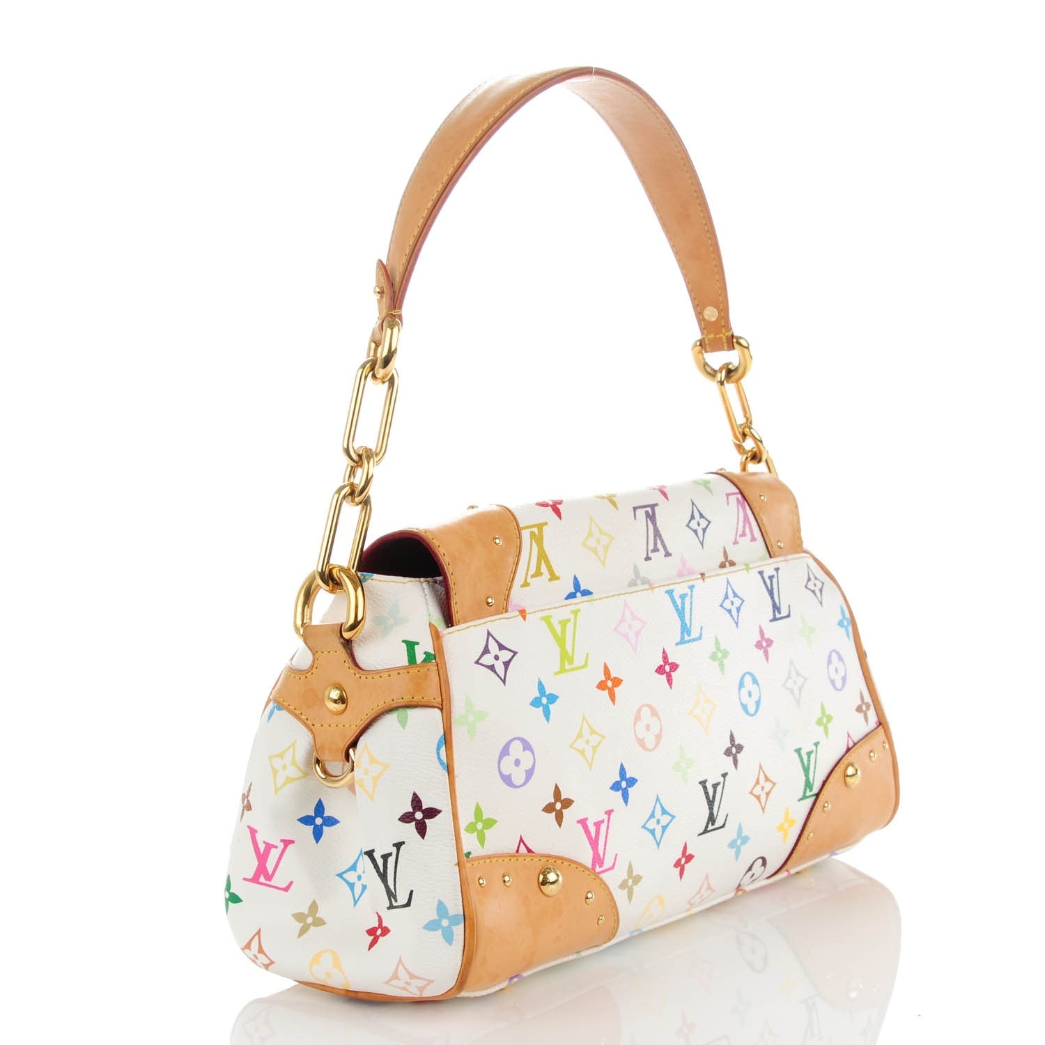 Louis Vuitton Monogram Multicolor Beverly MM White 3 of 9