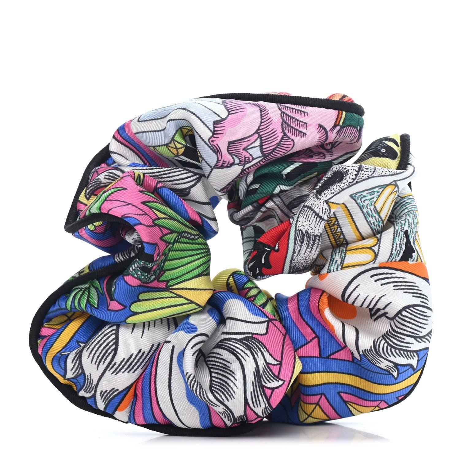 Hermes Silk Chouchou Imprimee Claudia Scrunchie Multicolore 1 of 3