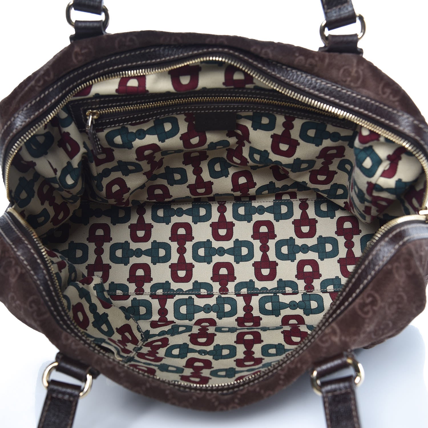 Gucci Guccissima Suede Charmy Boston Brown 5 of 13