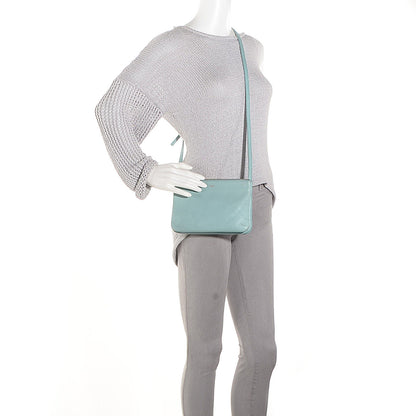 Celine Lambskin Small Trio Crossbody Bag Glacier 2 of 8