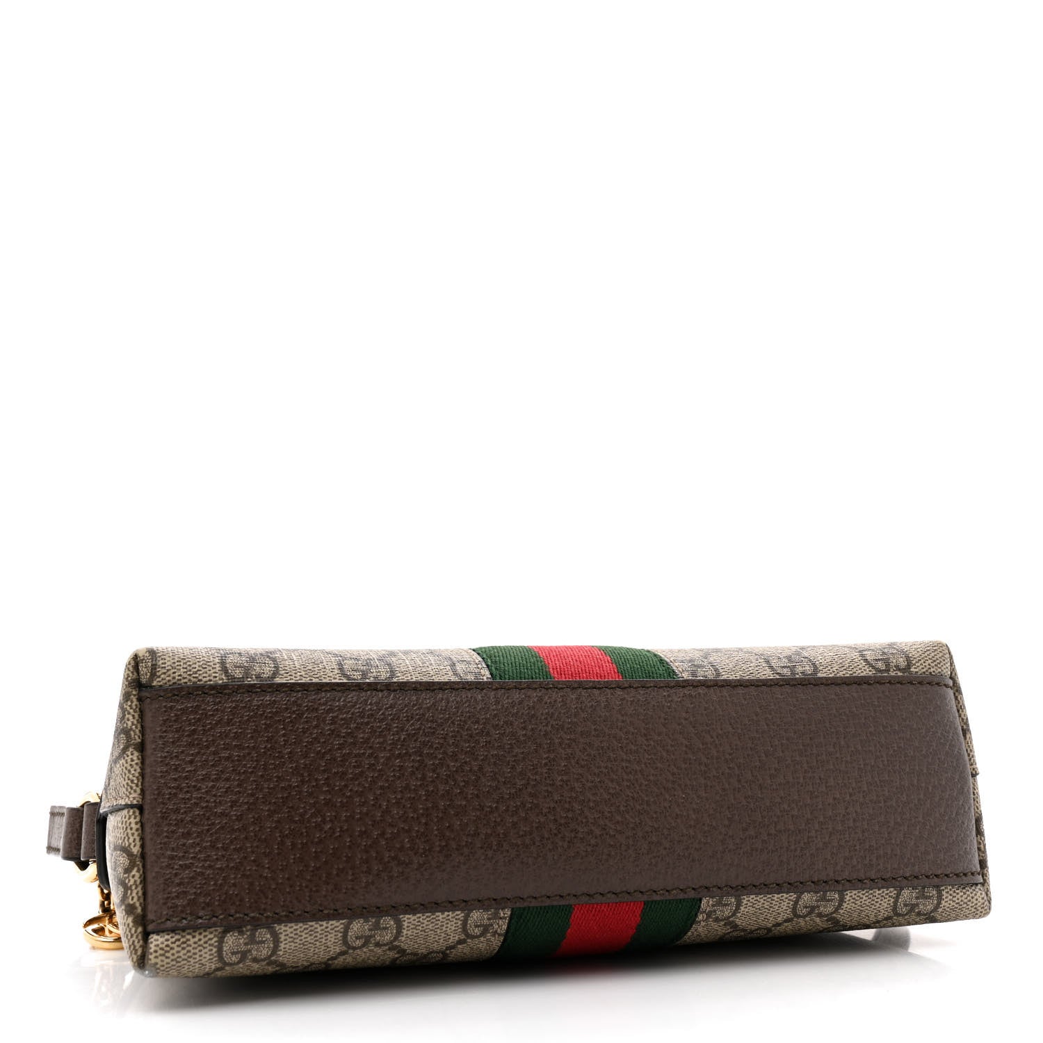 Gucci GG Supreme Monogram Textured Dollar Calfskin Web Small Ophidia Dome Shoulder Bag Beige Ebony New Acero 4 of 11