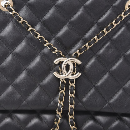 Chanel Shiny Lambskin Quilted Medium Double Case With Strap Black 20 of 23