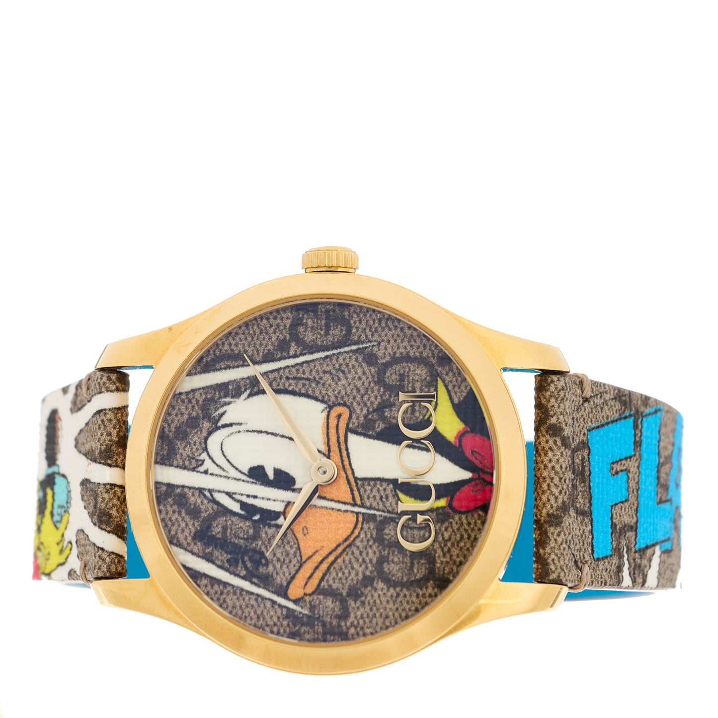 X DISNEY Stainless Steel Canvas 38mm G-Timeless Donald Duck Quartz Watch