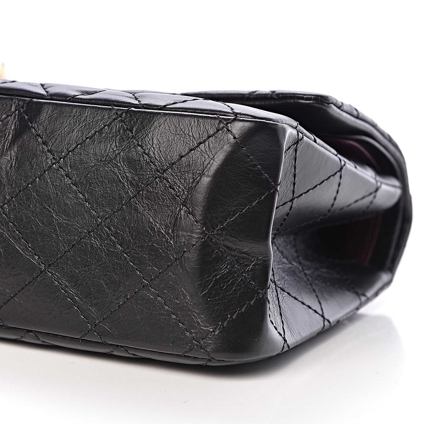 Aged Calfskin Quilted 2.55 Reissue 226 Flap Black