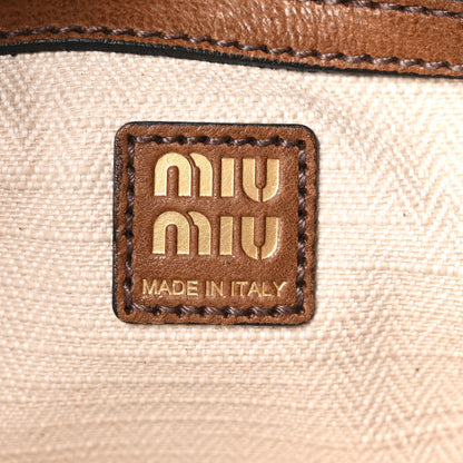Miu Miu Nappa Aviator Regular Aventure Shoulder Bag Rovere 6 of 9
