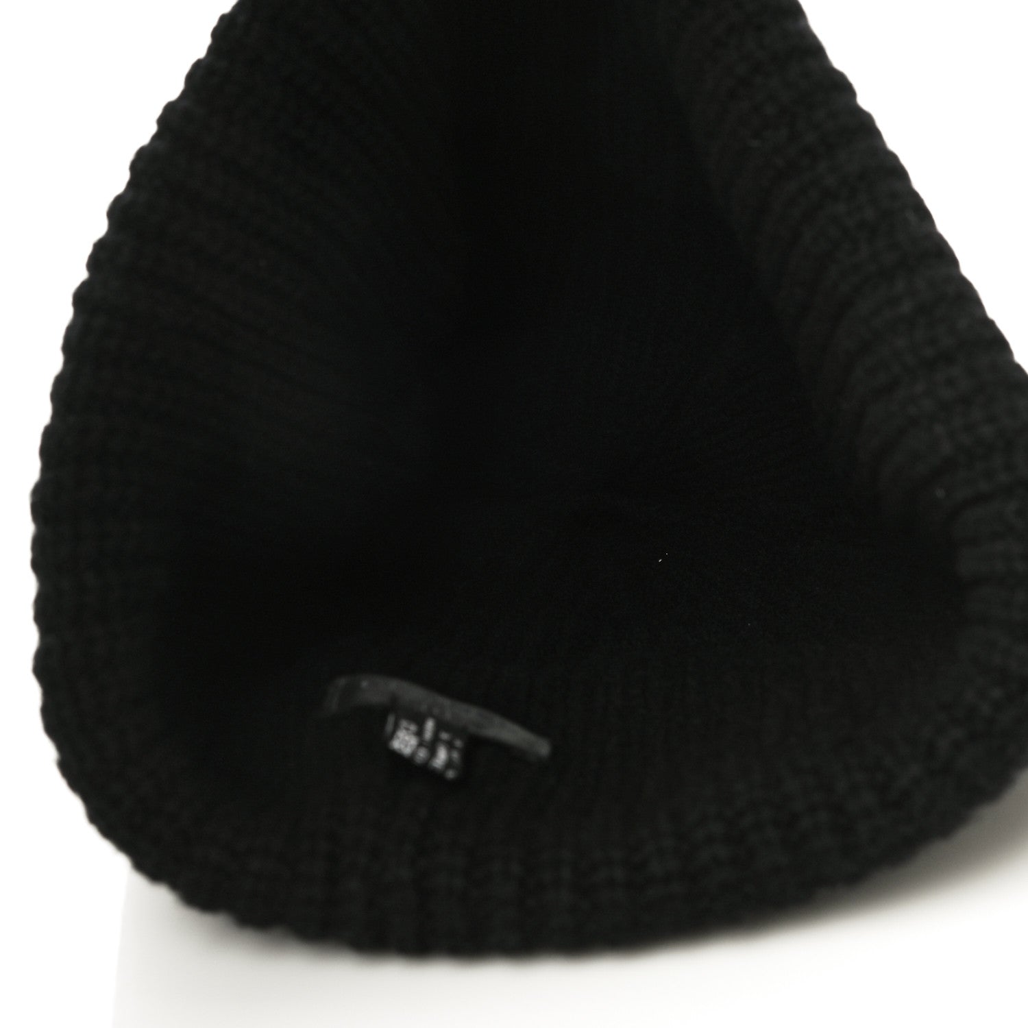 Chanel Wool Cashmere CC Beanie Hat Light Black White 3 of 4