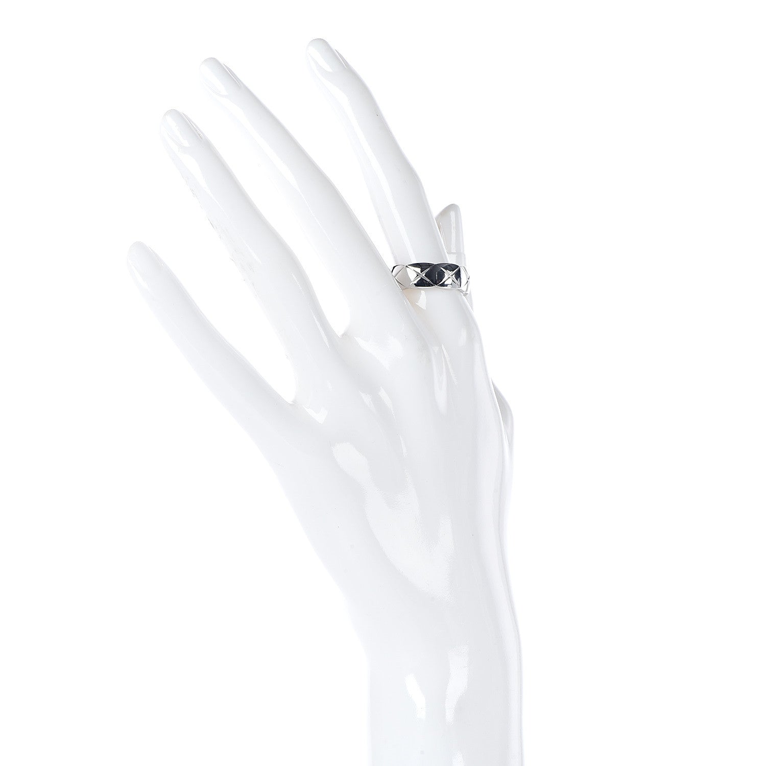 Chanel 18K White Gold Small Coco Crush Ring 58 8.5 2 of 7