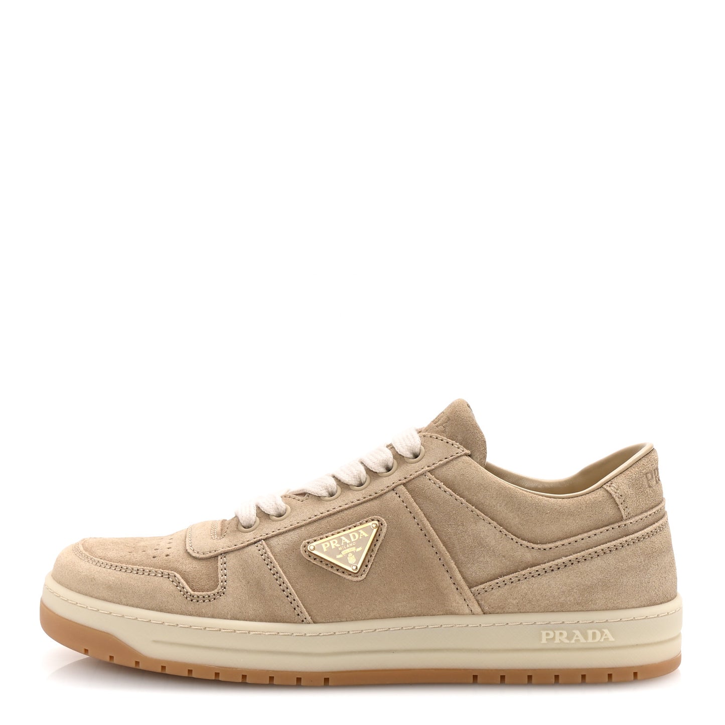 Suede Triangle Womens Downtown Low Top Sneakers 39 Ecru
