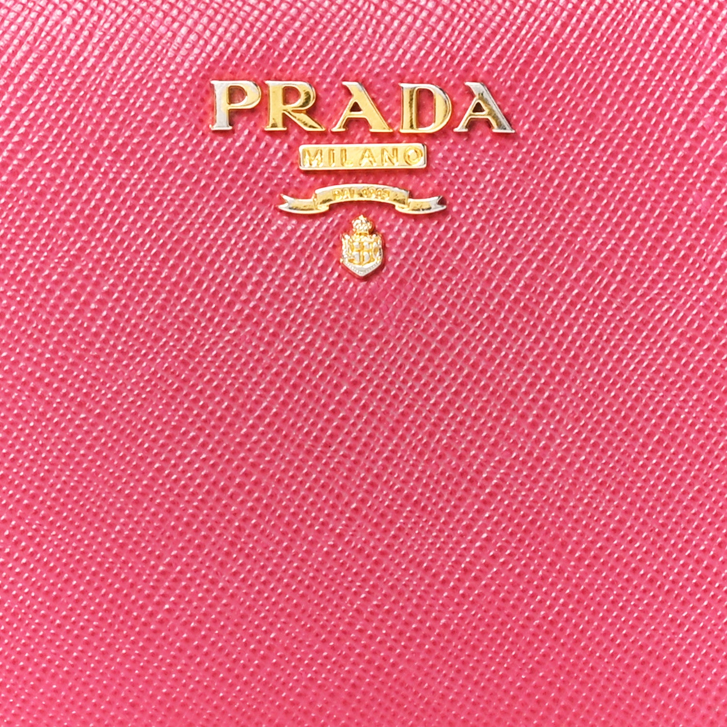 Prada Saffiano Metal Compact Wallet Peonia 11 of 16