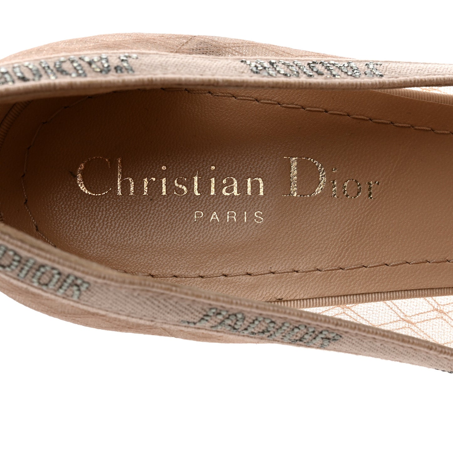 Mesh Ribbon Crystal J'Adior 100mm Pumps 39 Beige