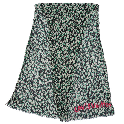 Louis Vuitton Cotton Leopard Pareo Blue Infini 4 of 7