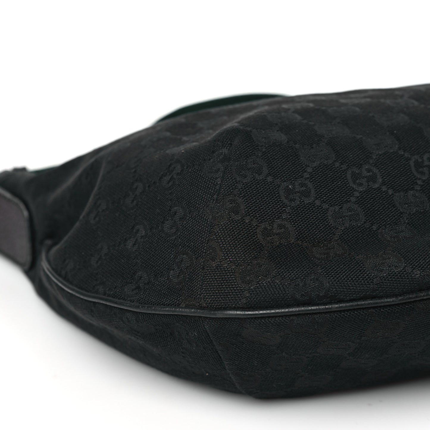 Monogram Web Medium Half Moon Hobo Black