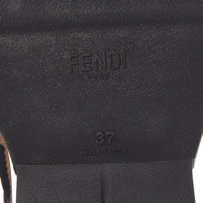 Fendi Stretch Knit Jacquard FF Reloaded Sock Sneakers 37 Tobacco Black 6 of 7