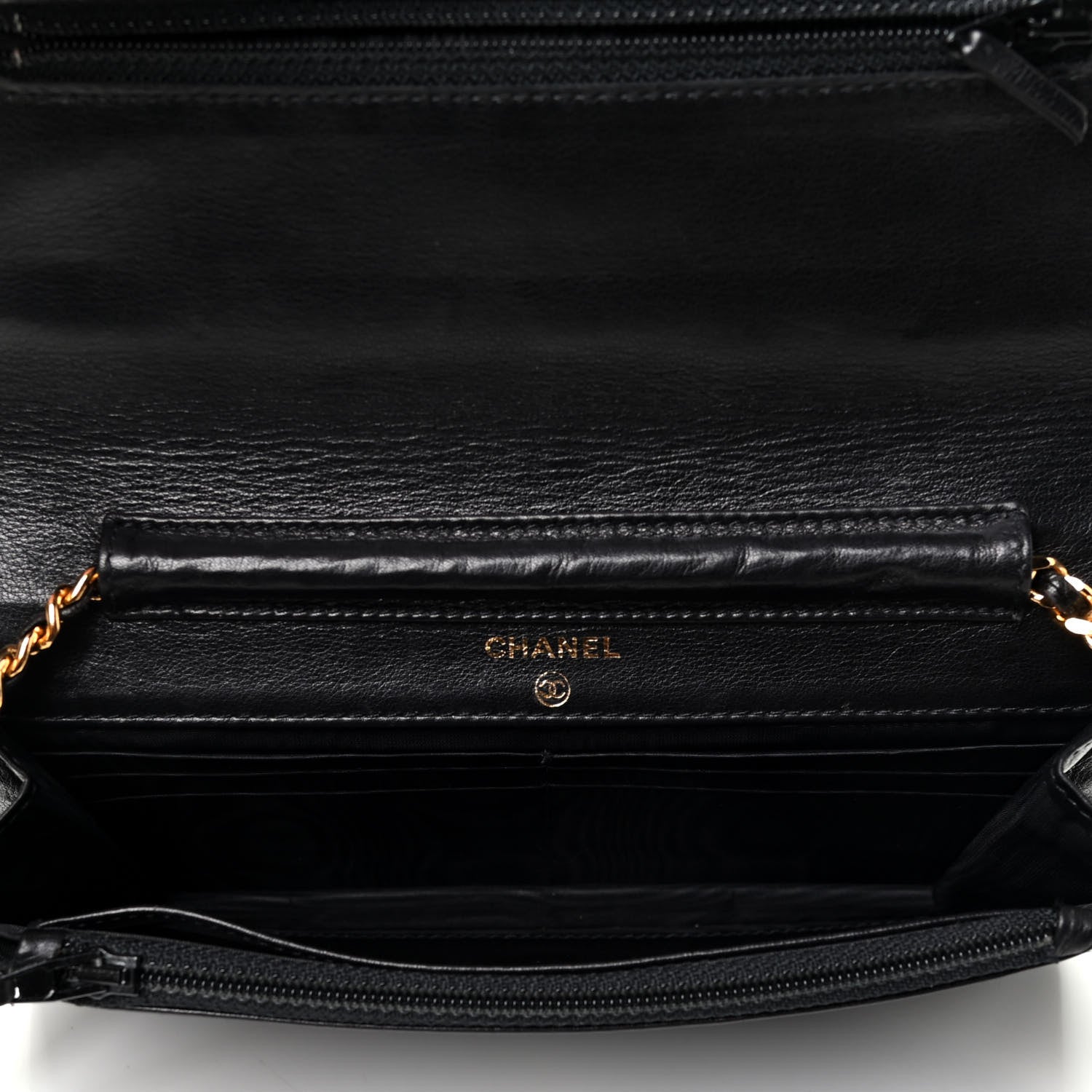 Chanel Patent Timeless CC Wallet On Chain WOC Black 4 of 4