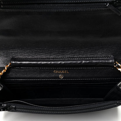 Chanel Patent Timeless CC Wallet On Chain WOC Black 4 of 4