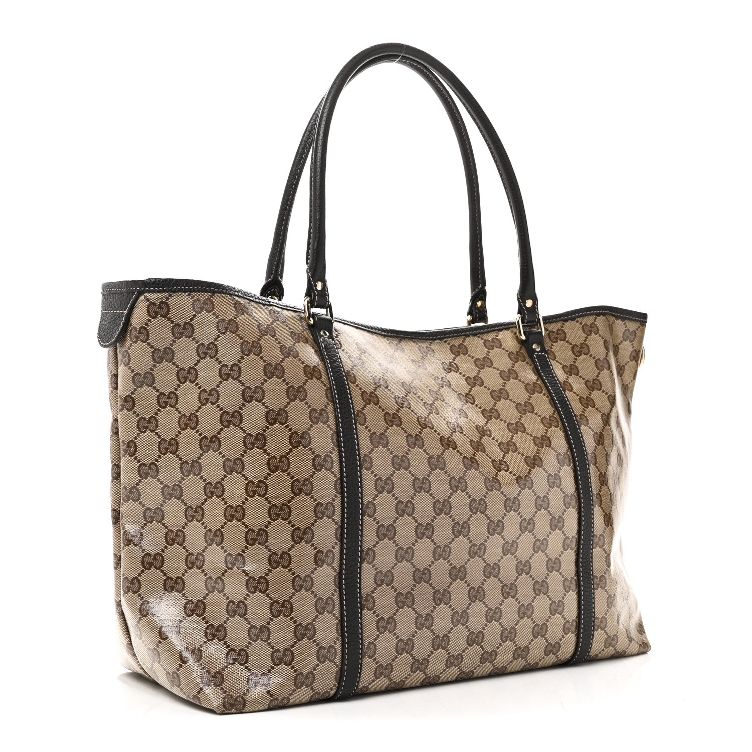 Gucci Crystal Monogram Large Joy Tote Beige Ebony Testa Di Moro 3 of 10