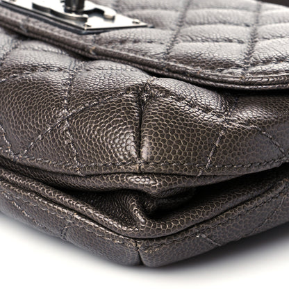 Chanel Glazed Caviar Flap Khaki 10 of 11