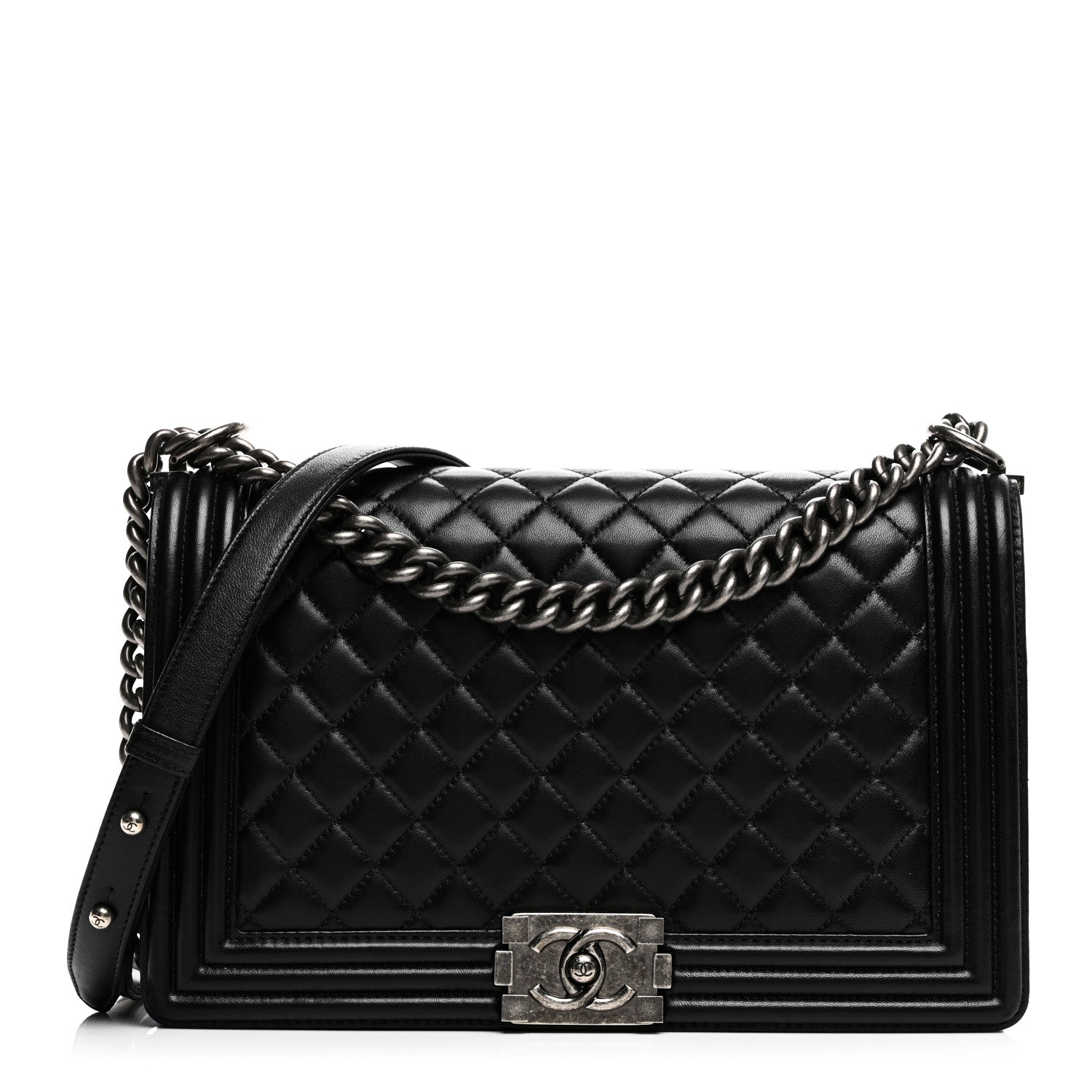 Chanel Lambskin Quilted New Medium Boy Flap Black 1 of 10
