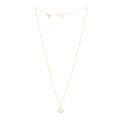 Bulgari 18K Rose Gold Diamond Mother of Pearl Small Divas' Dream Pendant Necklace 2 of 8