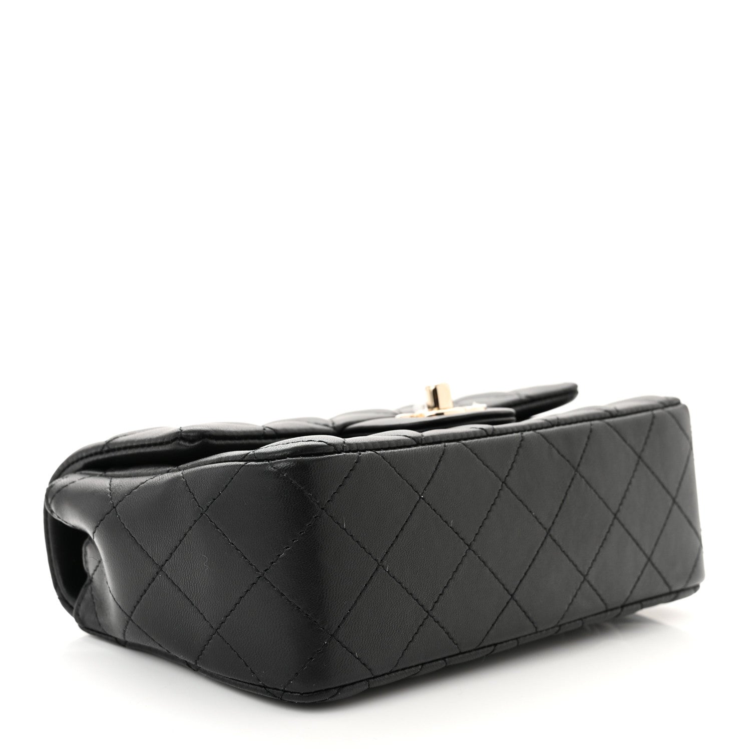 Chanel Lambskin Quilted Mini Rectangular Flap Black 4 of 11