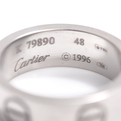 Cartier 18K White Gold 5.5mm LOVE Ring 48 4.5 4 of 4