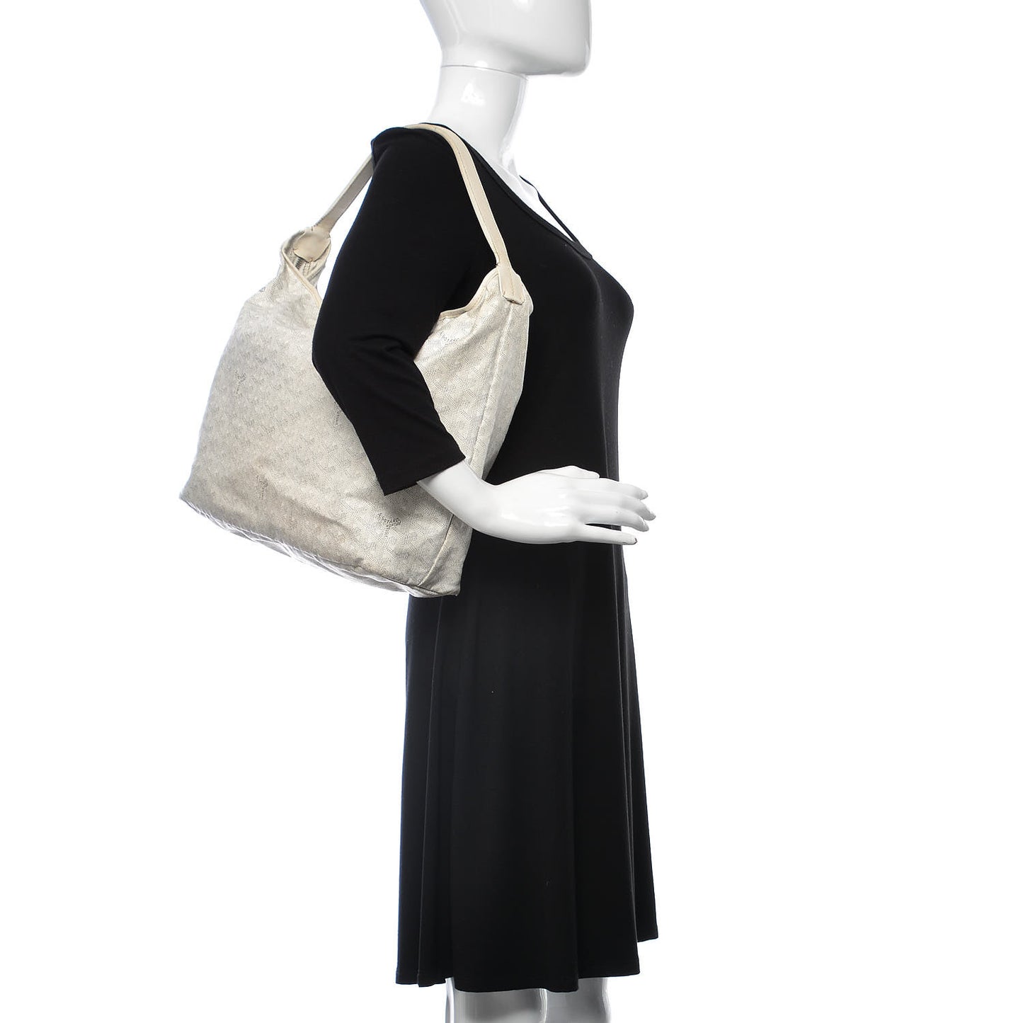 Goyardine Fidji Zip Hobo White