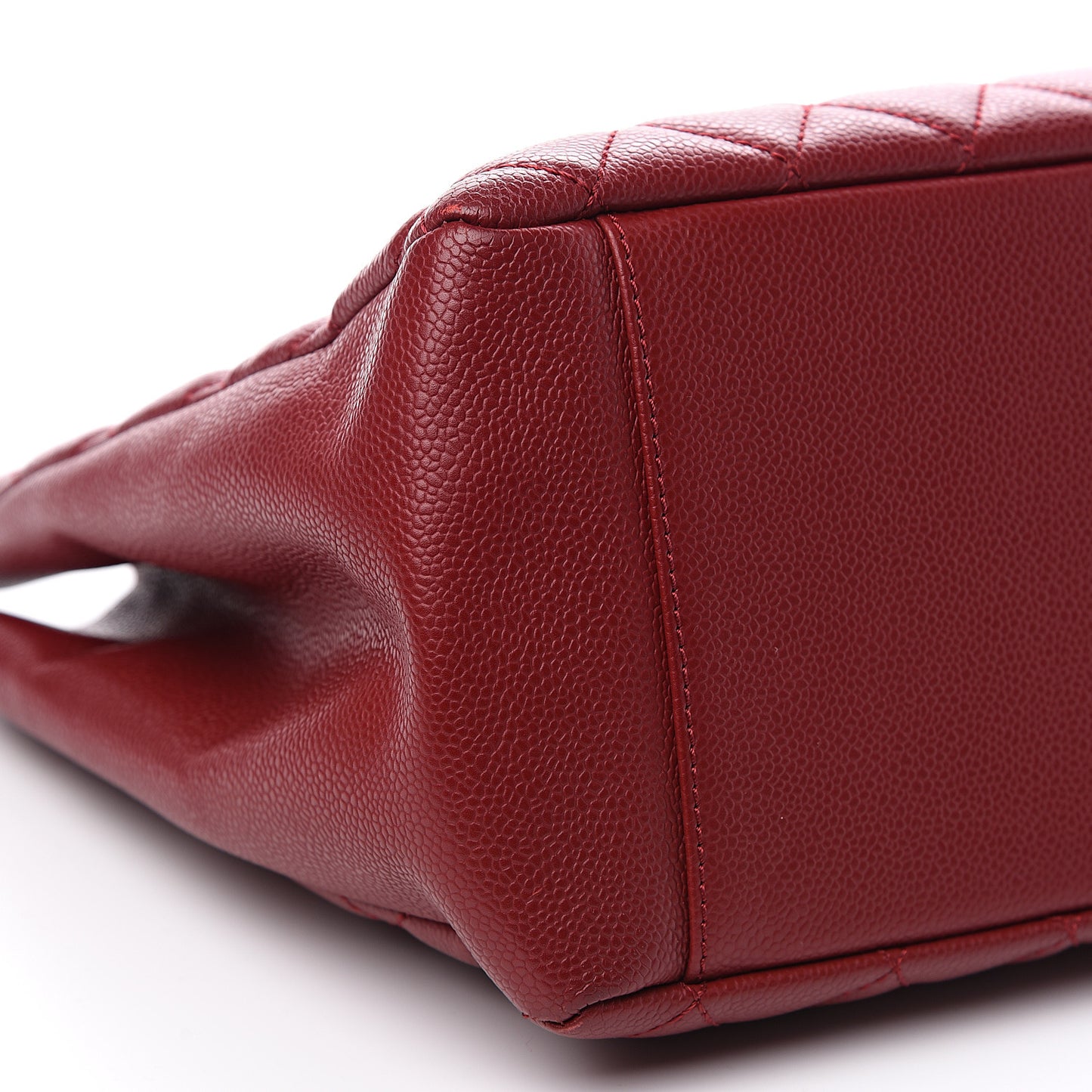 Caviar Quilted Grand Shopping Tote GST Dark Red