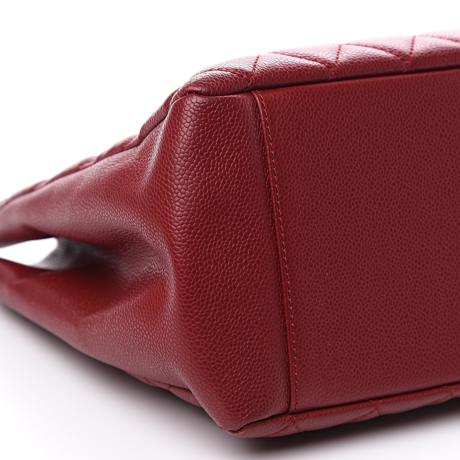 Chanel Caviar Quilted Grand Shopping Tote GST Dark Red 8 of 13