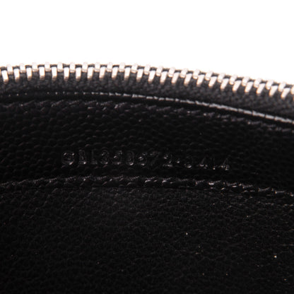 Saint Laurent Grain De Poudre Studded Classic Marquage Flap Wallet Black 8 of 8