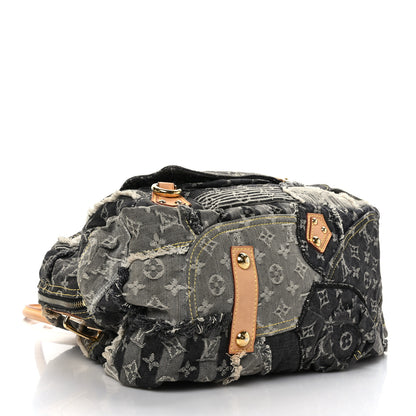 Louis Vuitton Denim Patchwork Bowly Black 4 of 10