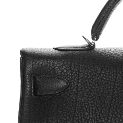 Hermes Fjord Horseshoe Kelly Retourne 40 Black Rouge H 31 of 34