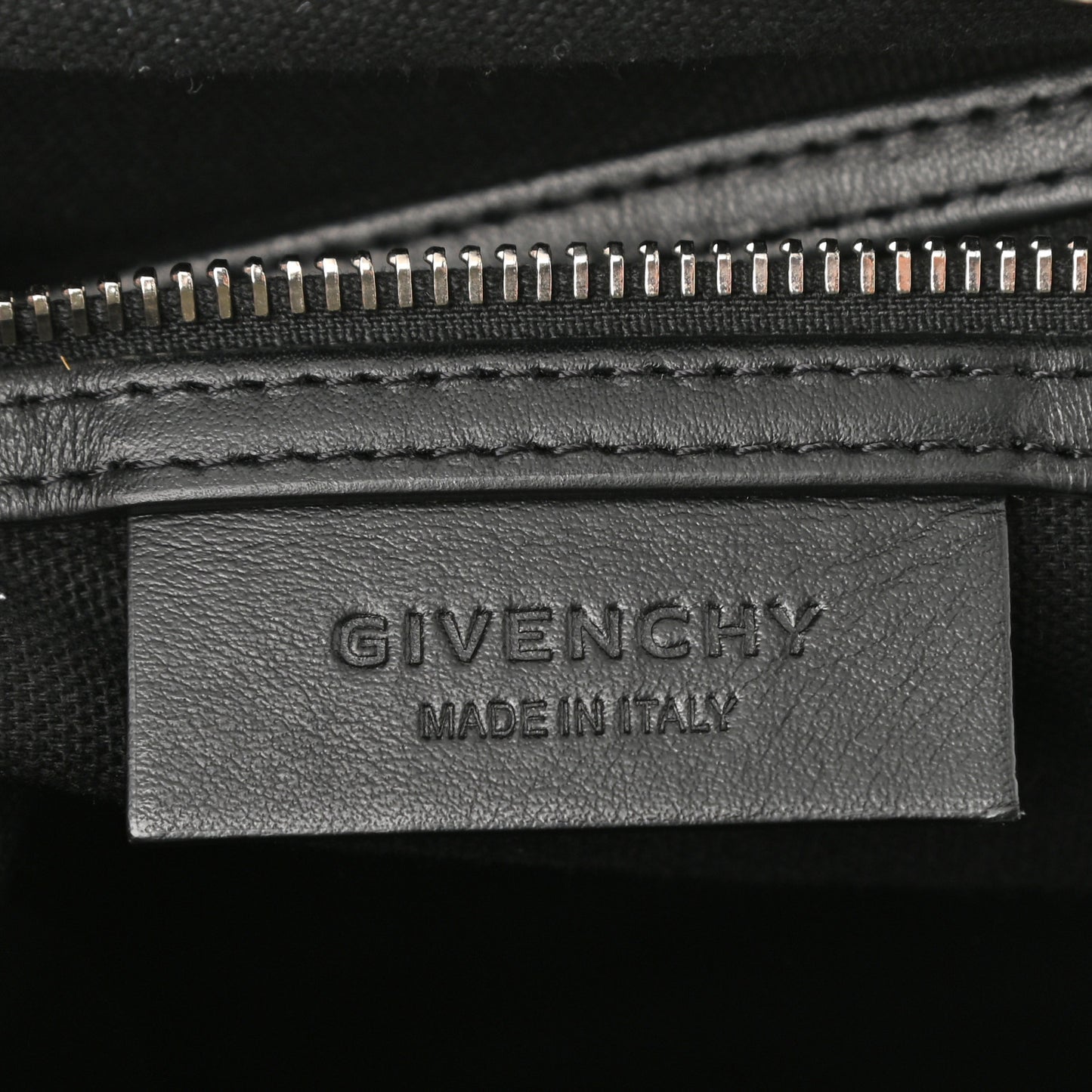 Waxed Calfskin Small Nightingale Logo Strap Black