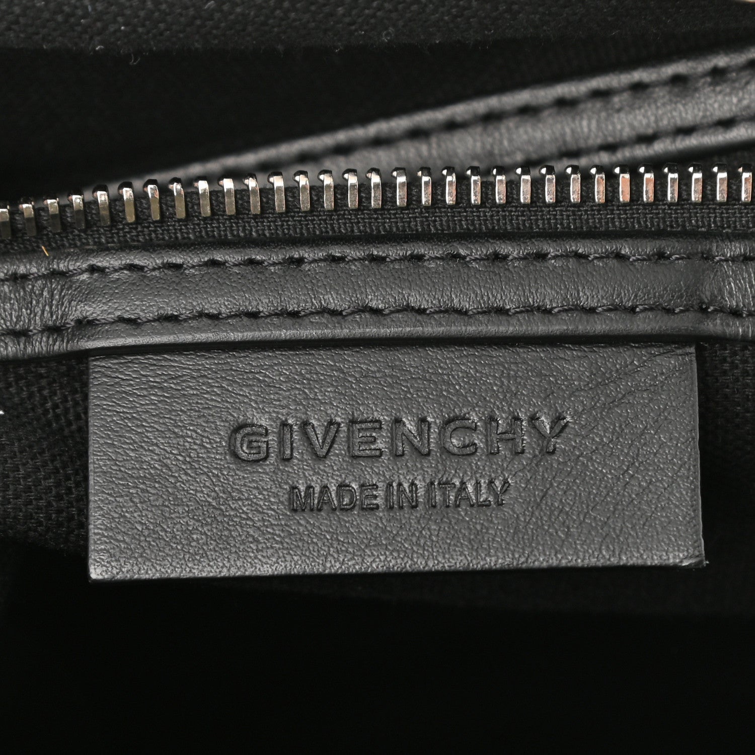 Givenchy Waxed Calfskin Small Nightingale Logo Strap Black 7 of 9