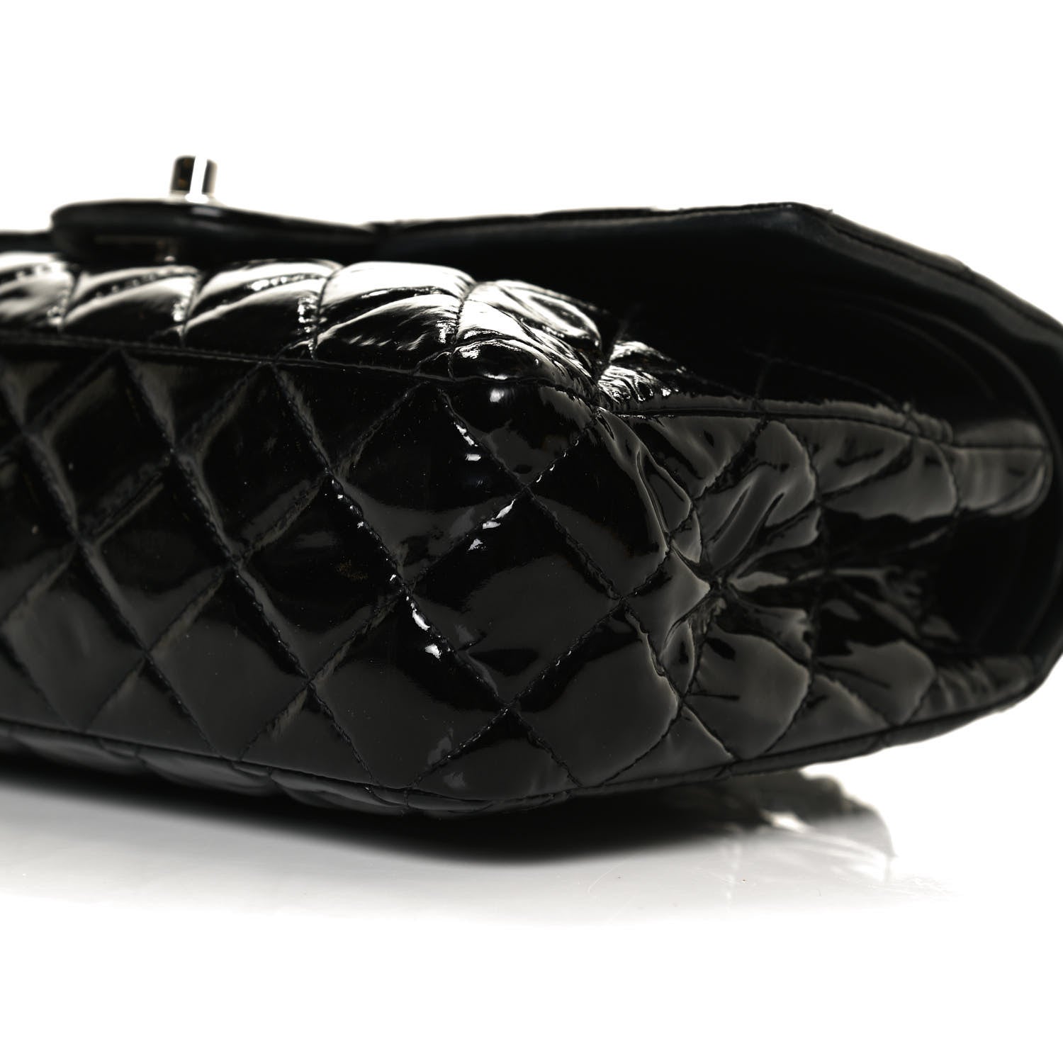Chanel Patent Quilted Medium Double Flap Black 10 of 13