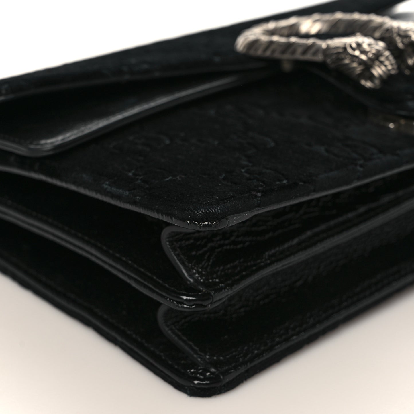 Velvet GG Monogram Small Dionysus Shoulder Bag Black